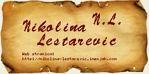 Nikolina Leštarević vizit kartica